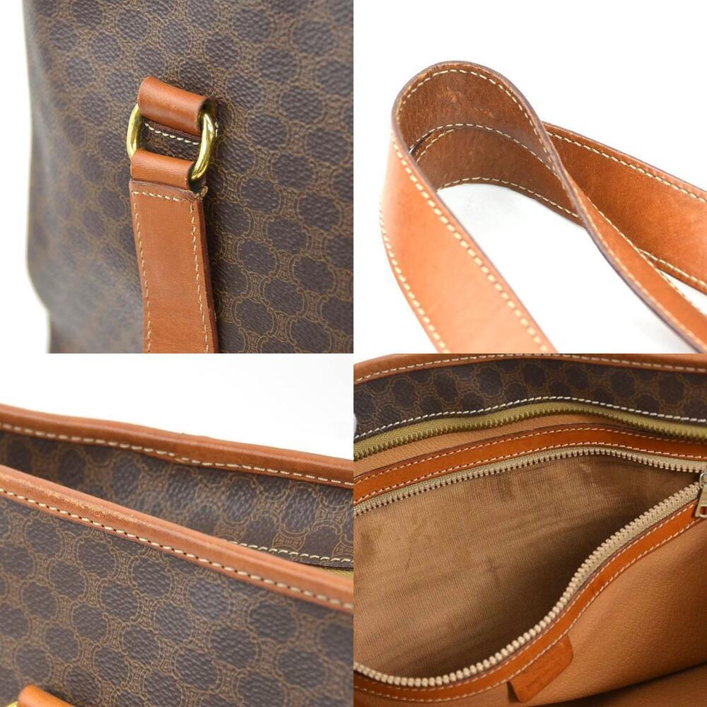 Celine Tote Macadam Leather Bag Shoulder Brown - Picture 4 of 4